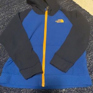 North face blue royal and navy size 5 boys fleece